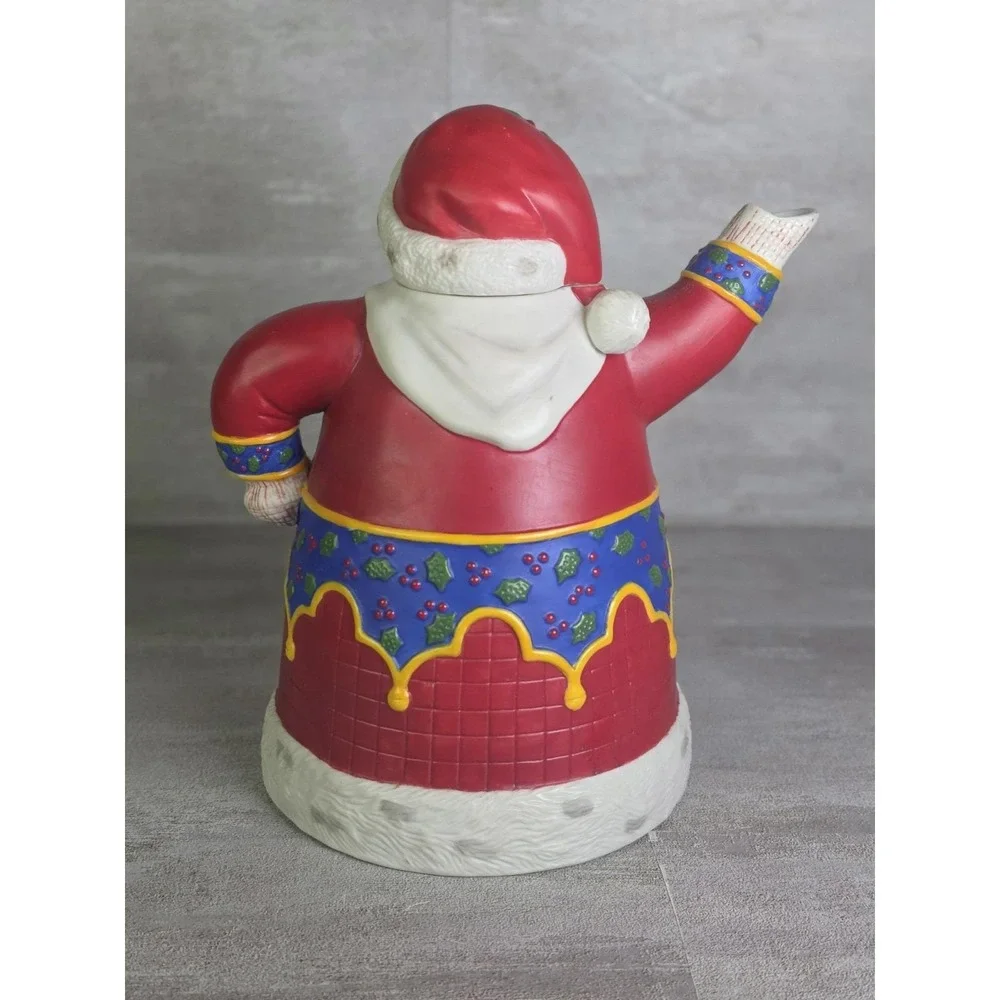 1990s Vintage HallmarkMary Engelbreit Santa Claus Teapot The Wonder Of Christmas